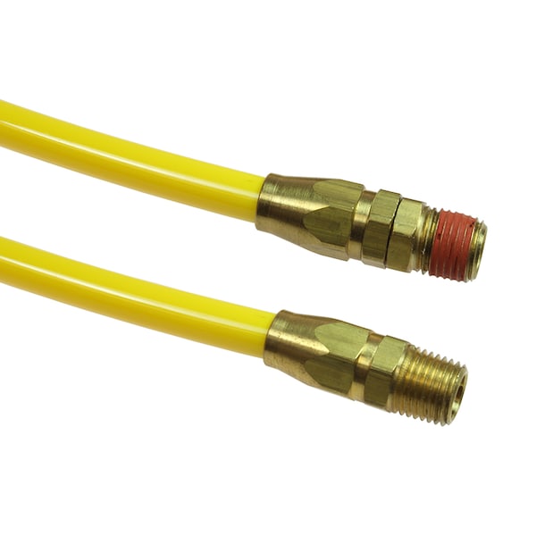 Flexcoil 1/4" ID x 10 ' 1/4" MPT Swivel x Rigid Yellow